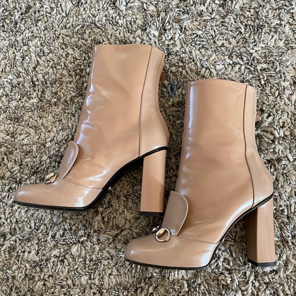Authentic GUCCI Leather Lilian Regent Horsebit Bootie - Picture 1 of 10